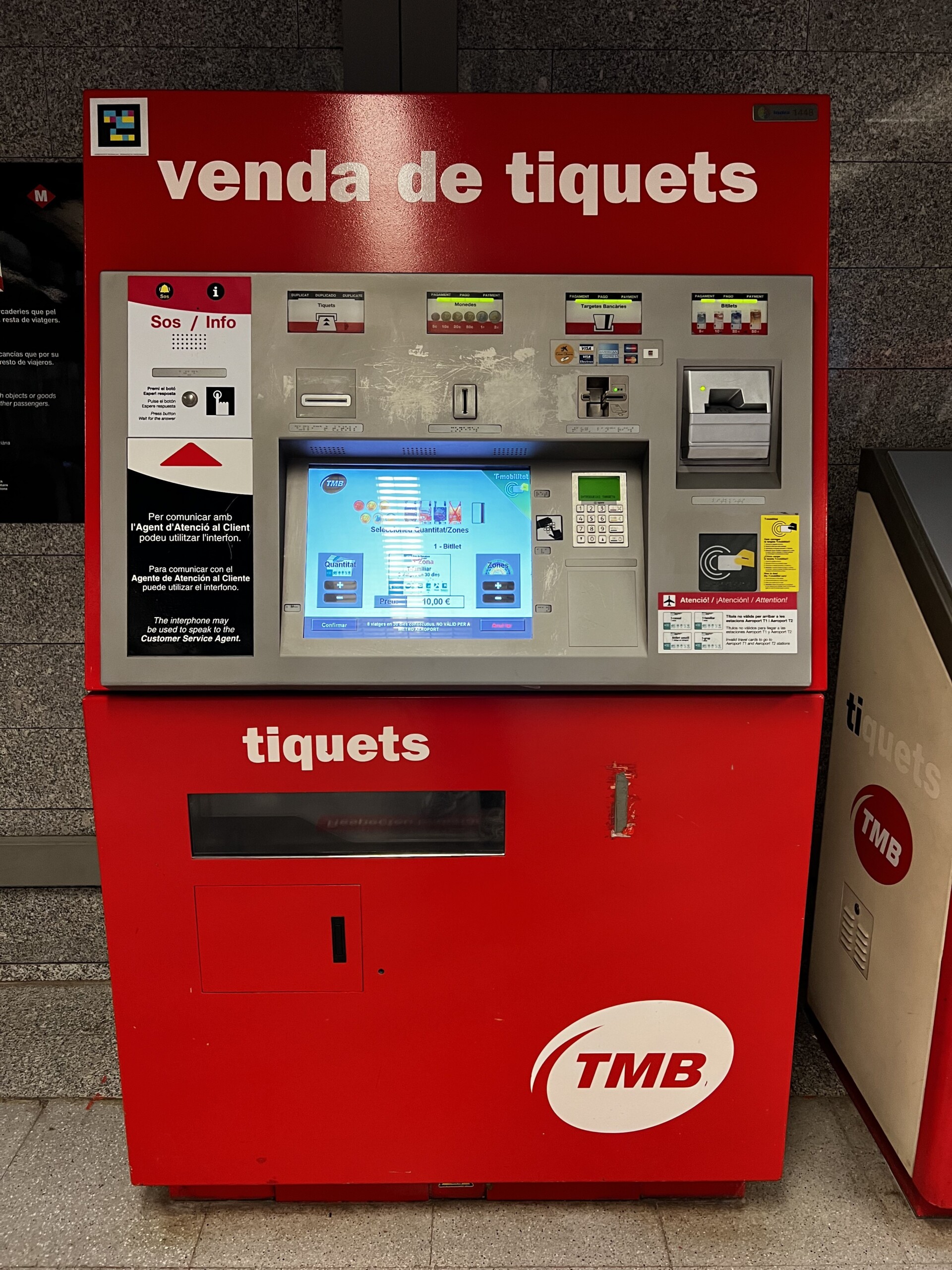 automat biletowy barcelona